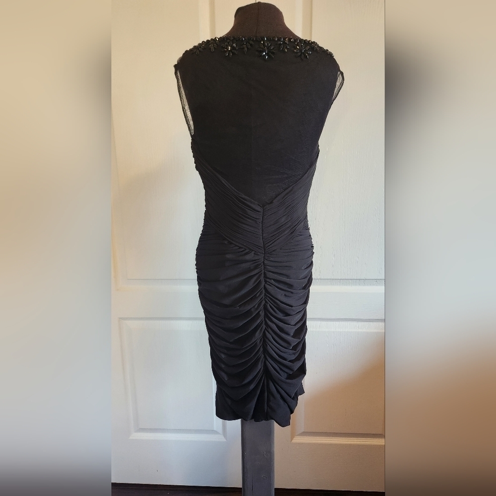NWT Alyce Paris Black Cocktail Dress with Beaded Neckline Size 4 - Picture 2 of 9